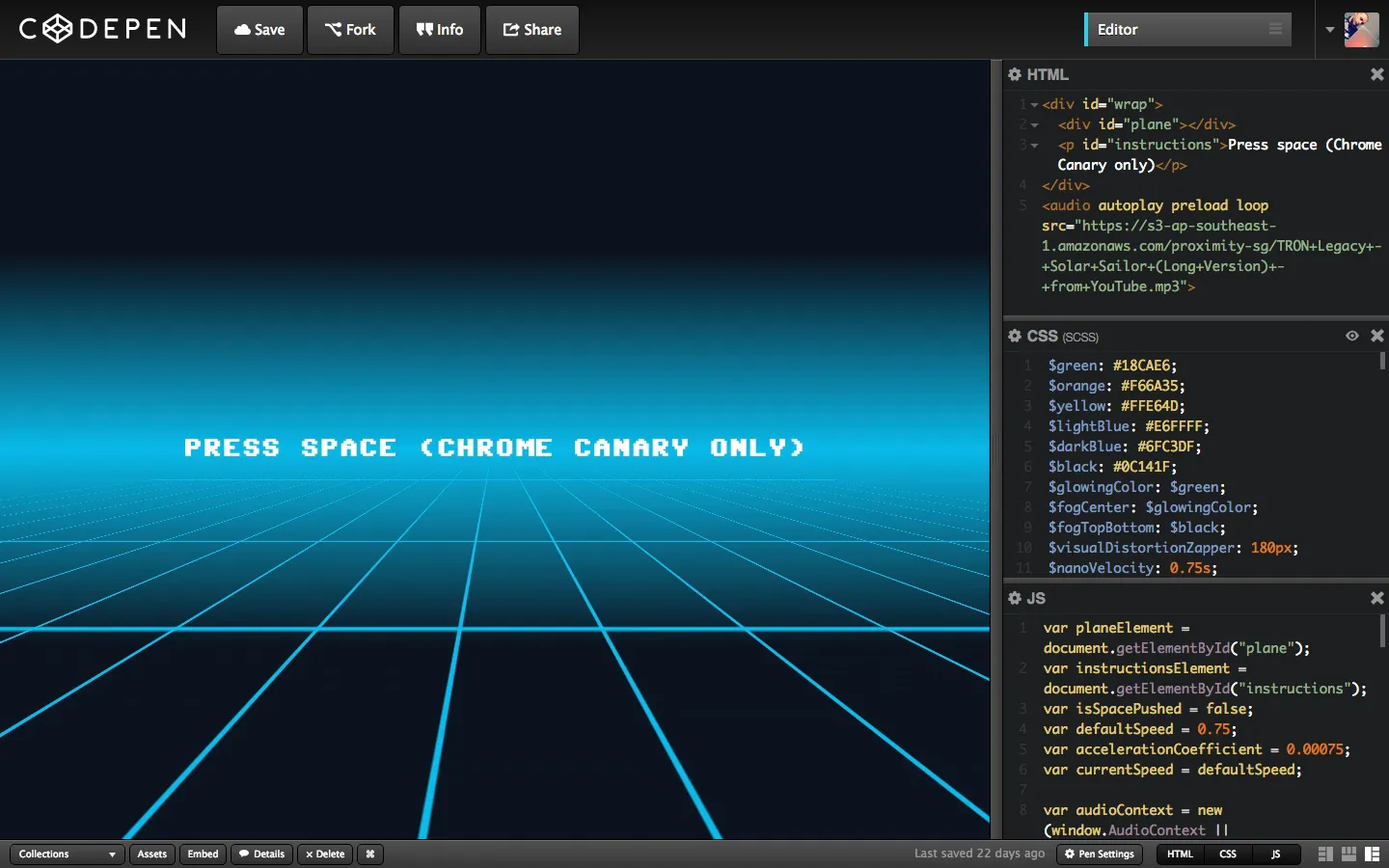 TRON-like CSS Prototype